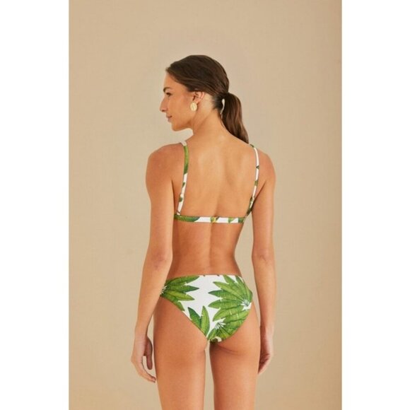 💕FARM RIO Palm Fan Bikini Set - Triangle Bikini Top + Low Bikini Bottom XL NWT - Picture 3 of 15